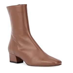 Aquatalia Brown Leather Mid-Calf Ankle Boots